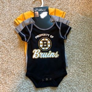 BRUINS BABY ONESIES - 0-3 Months NWT